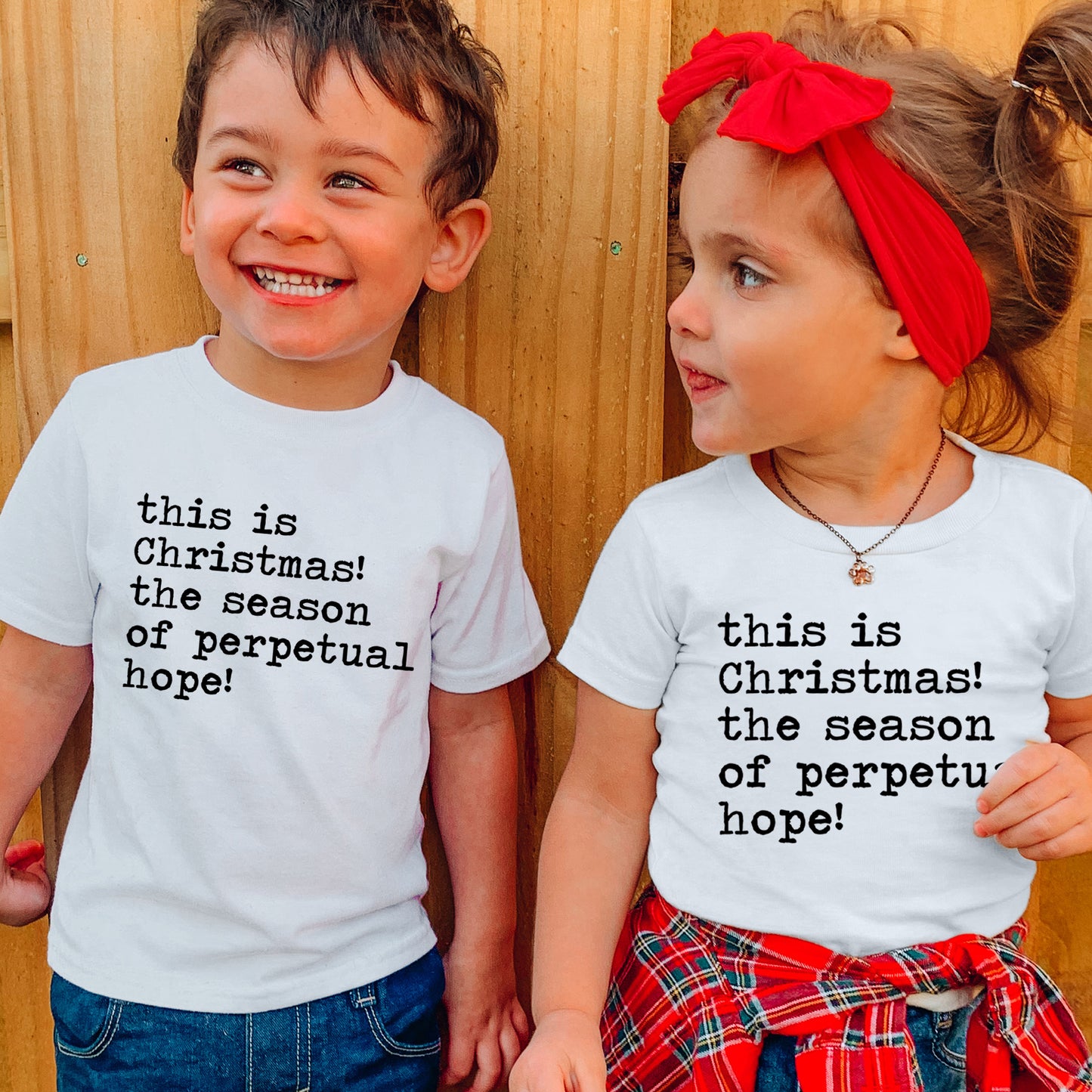 This is Christmas The Season of Perpetual Hope - Short Sleeve Kids Shirt