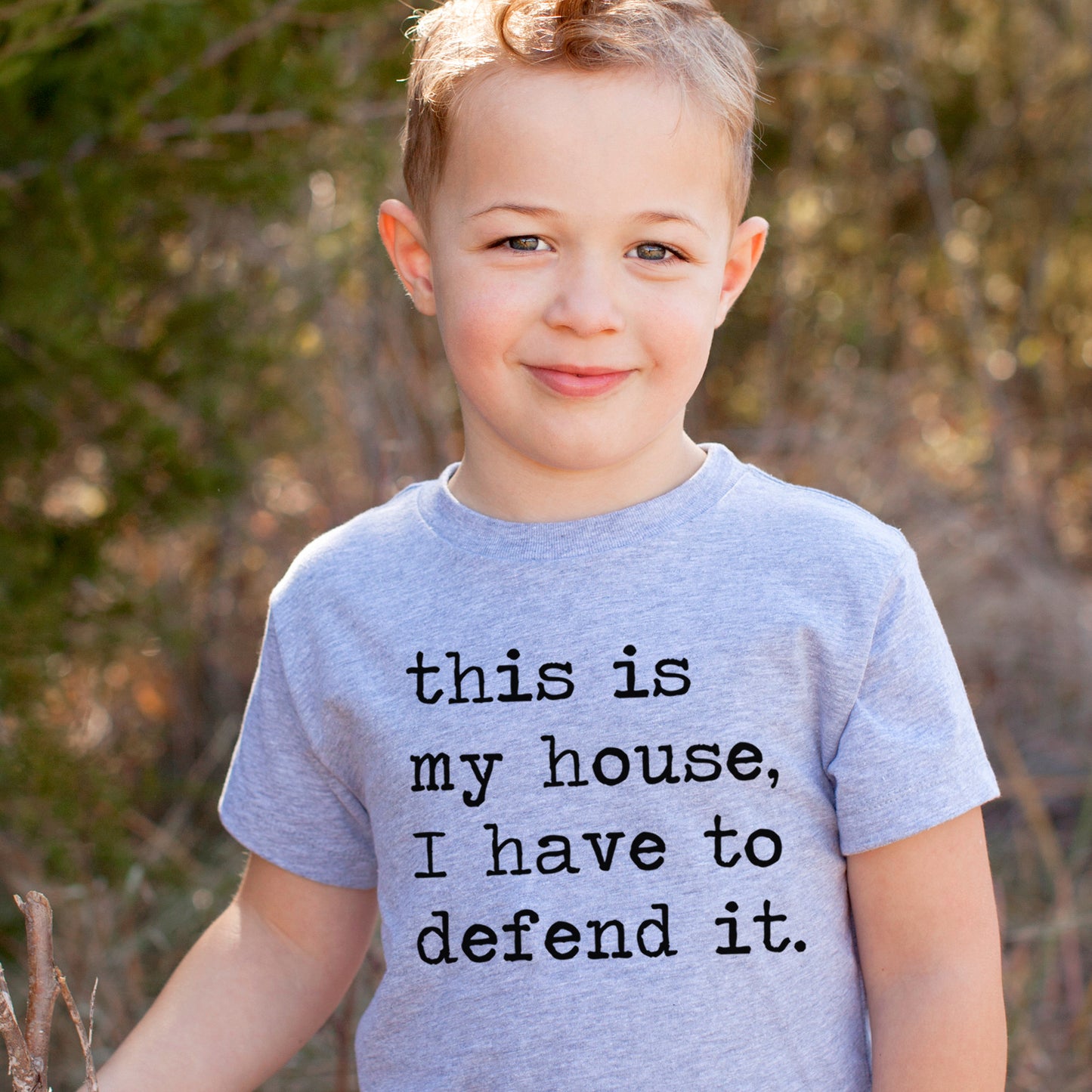 This Is My House I Have To Defend It - Short Sleeve Kids Shirt