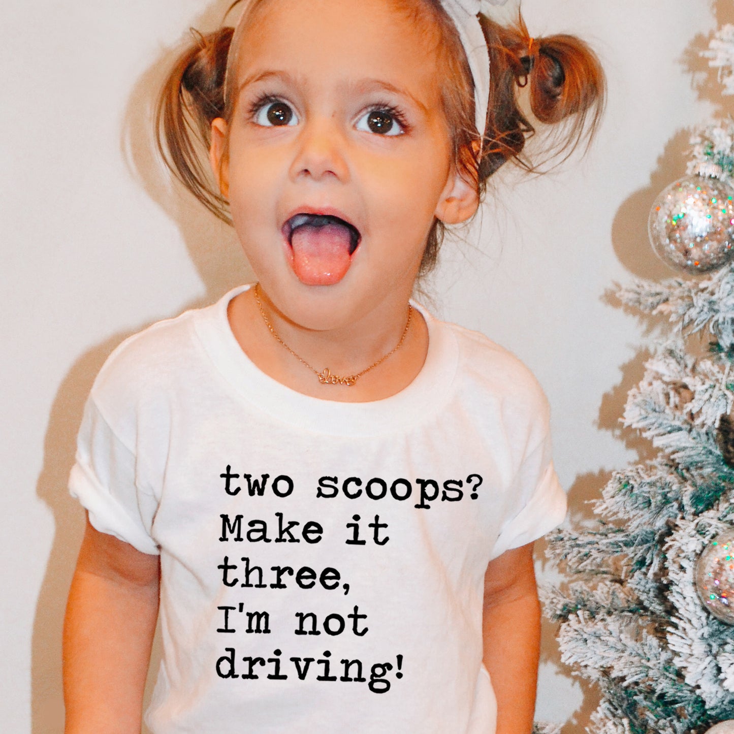 Two Scoops Make It Three I'm Not Driving - Short Sleeve Kids Shirt