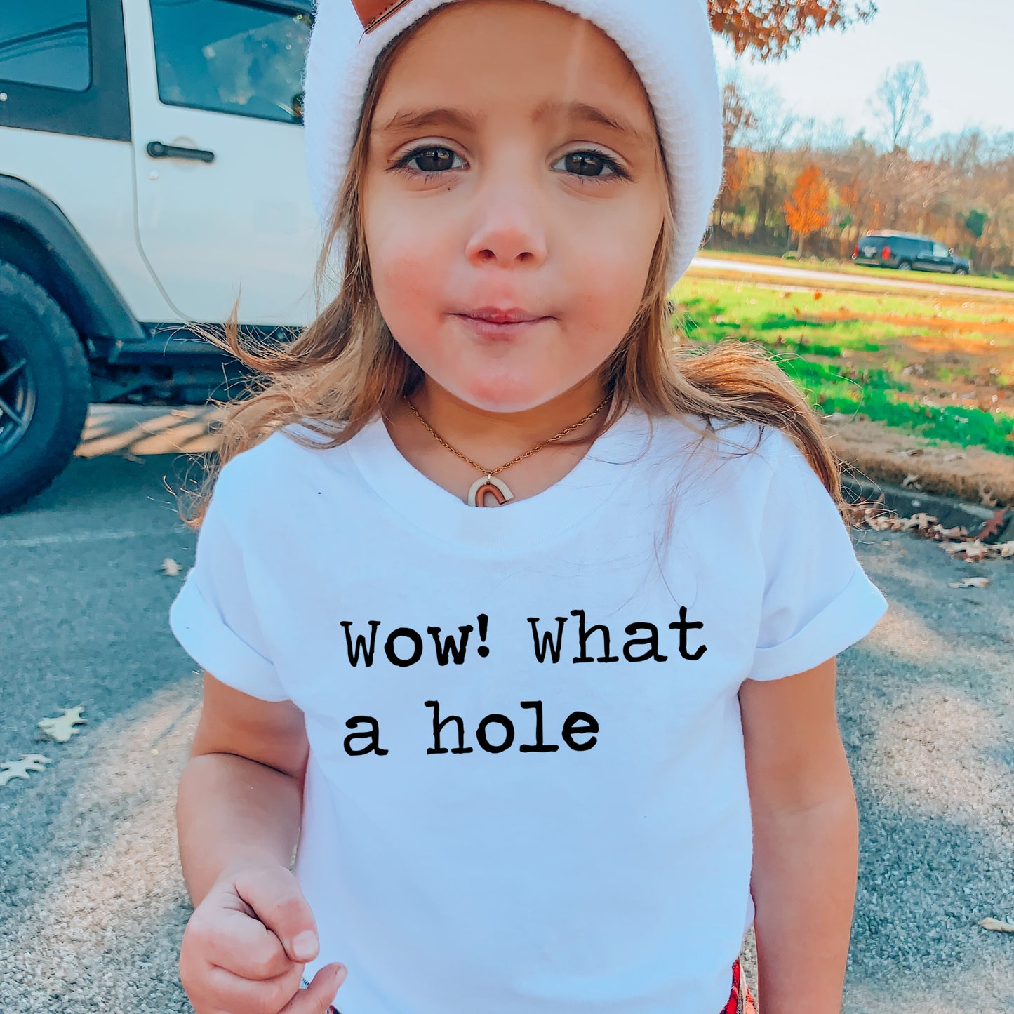 Wow What A Hole - Short Sleeve Kids Shirt