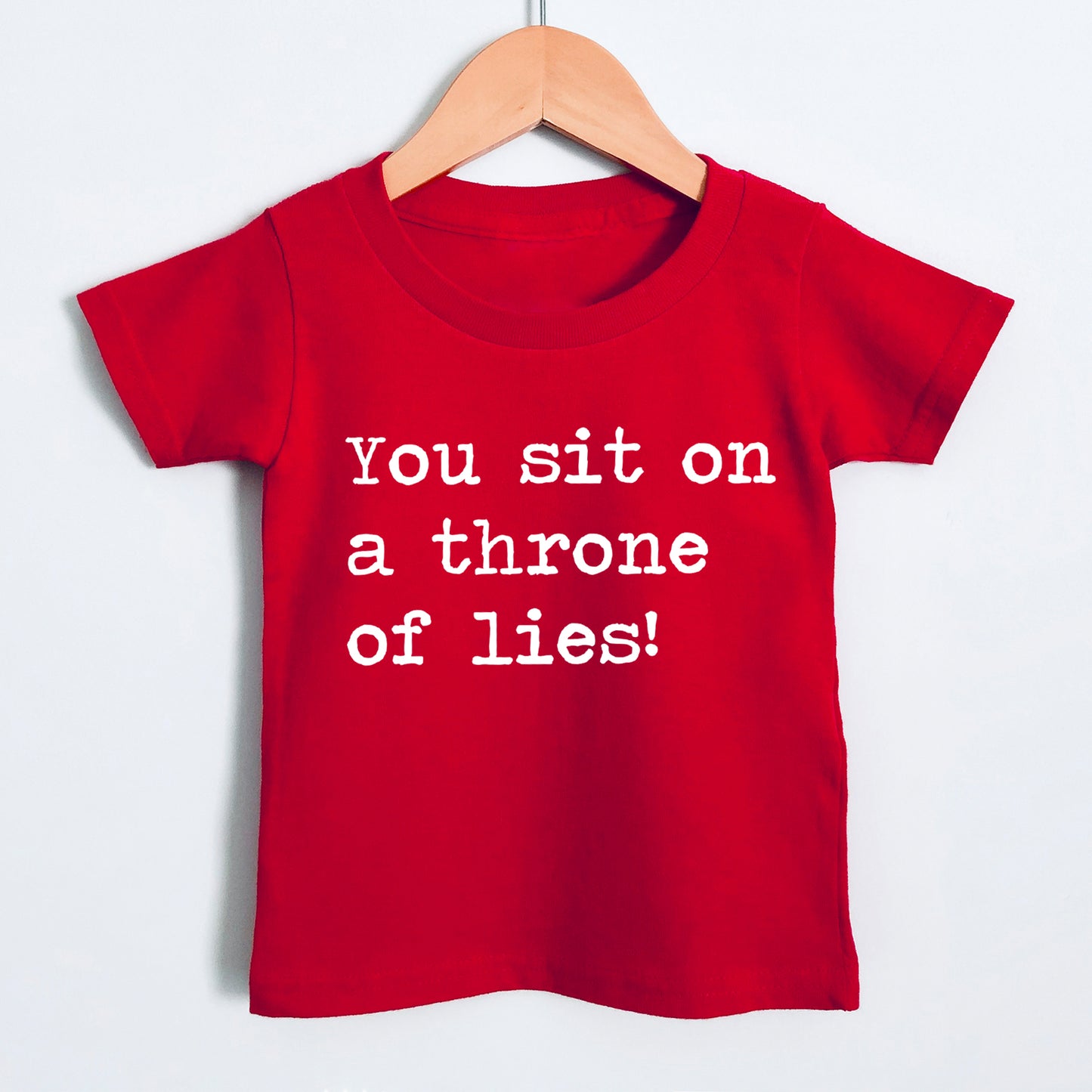 You Sit on A Throne of Lies - Short Sleeve Kids Shirt