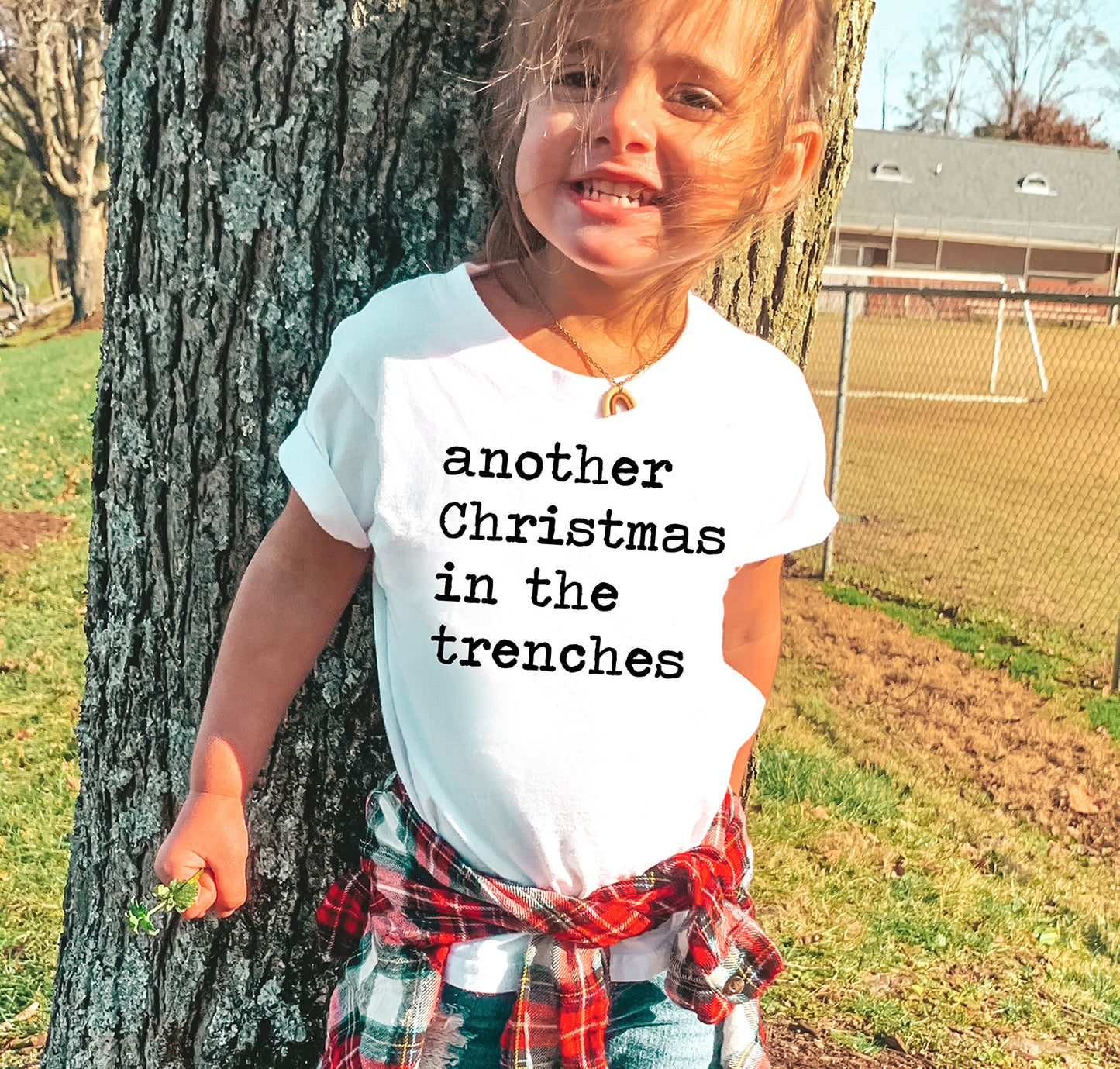 Another Christmas In The Trenches - Short Sleeve Kids Shirt