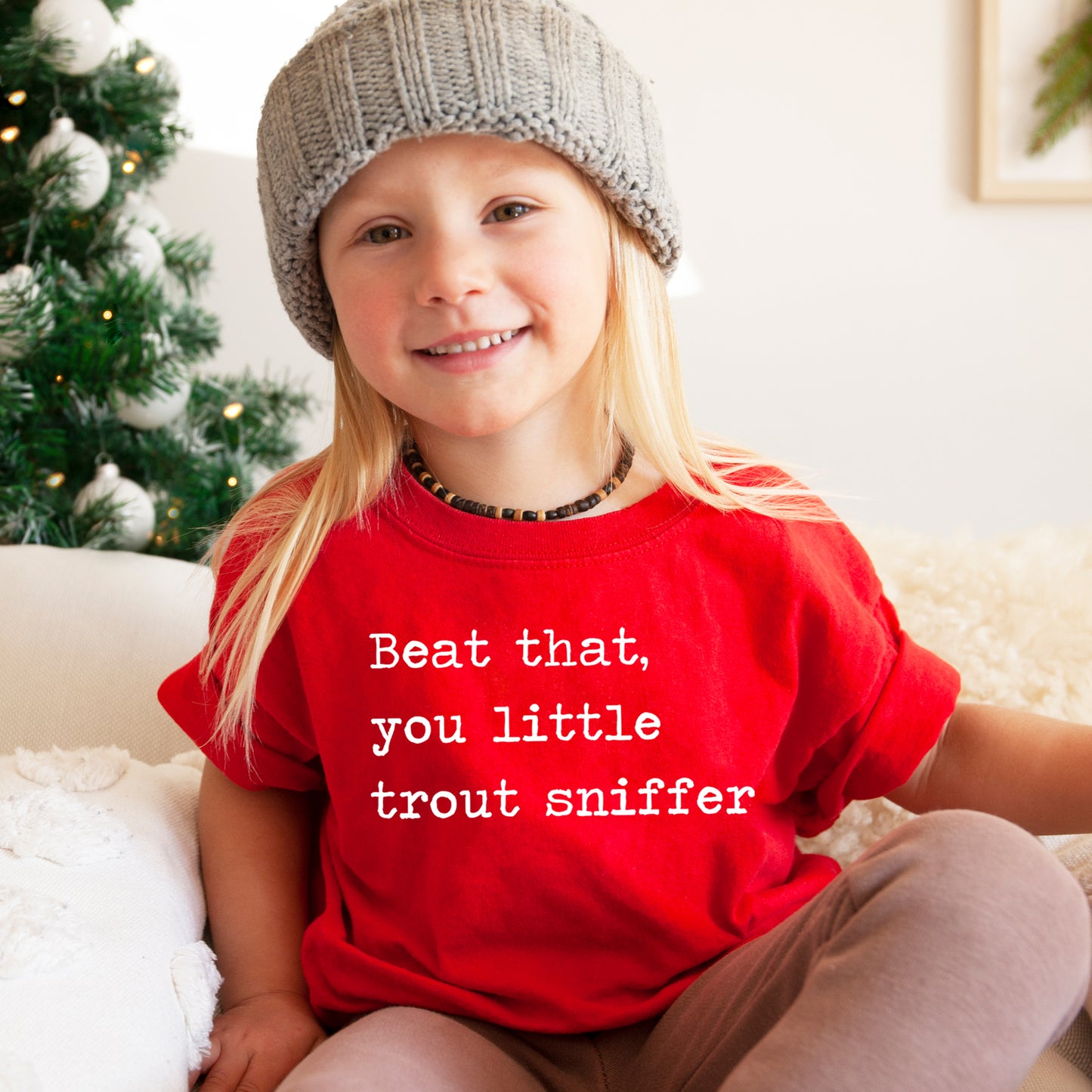 Beat That You Little Trout Sniffer - Short Sleeve Kids Shirt