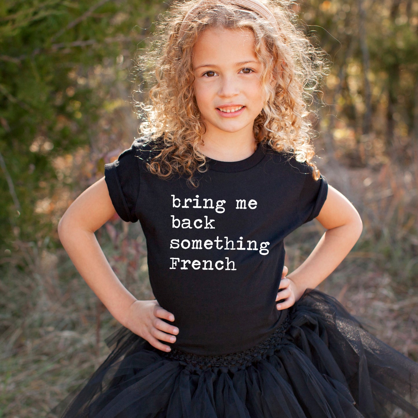 Bring Me Back Something French - Short Sleeve Kids Shirt