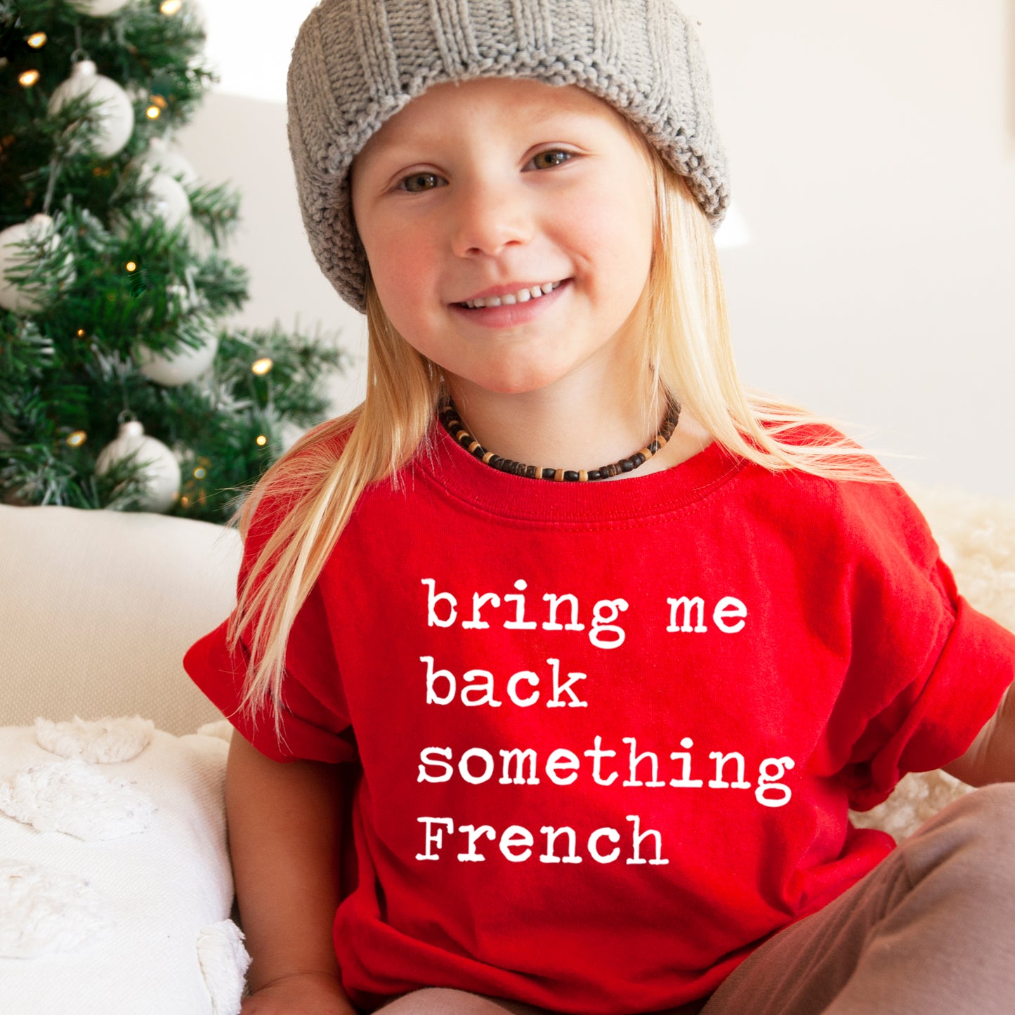 Bring Me Back Something French - Short Sleeve Kids Shirt