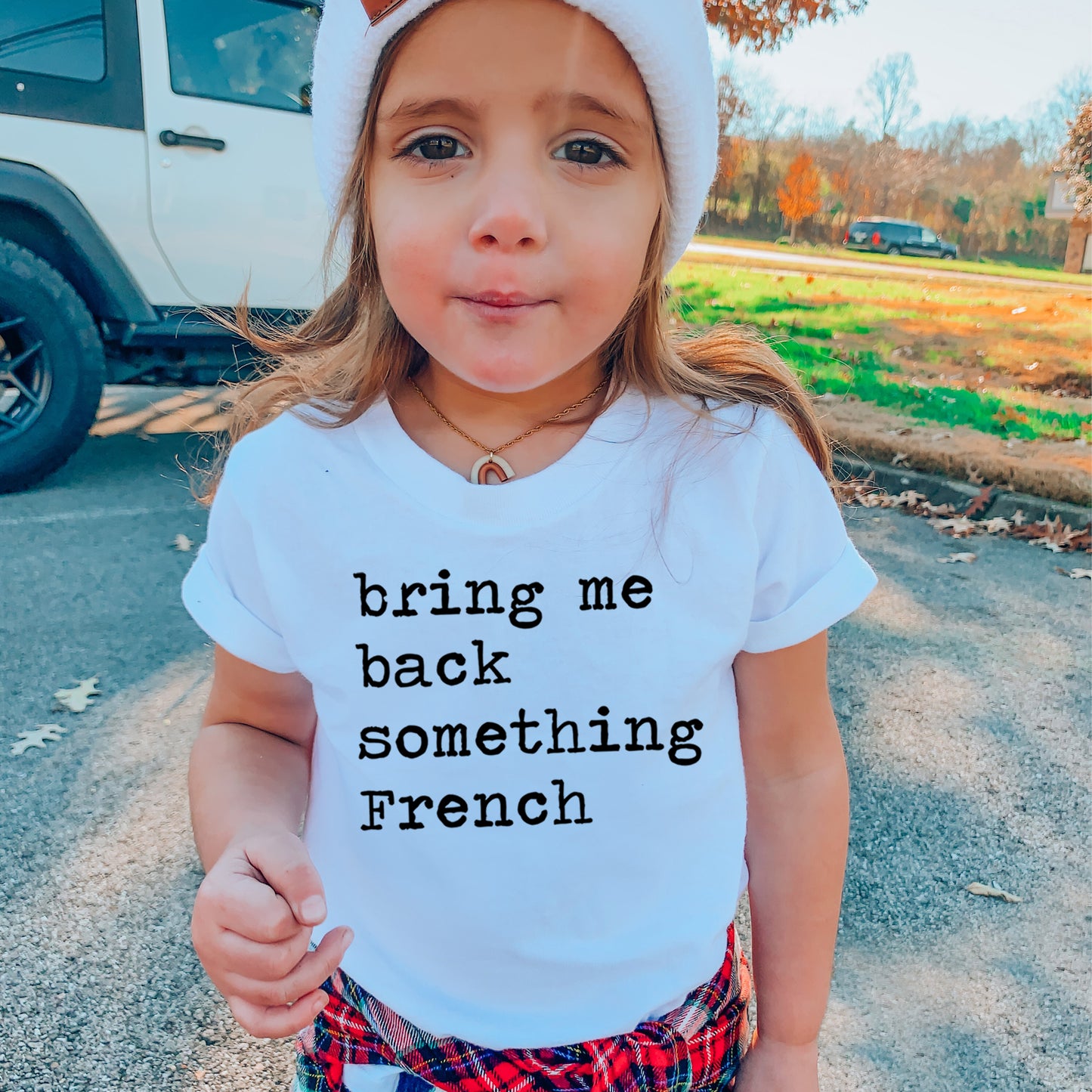 Bring Me Back Something French - Short Sleeve Kids Shirt