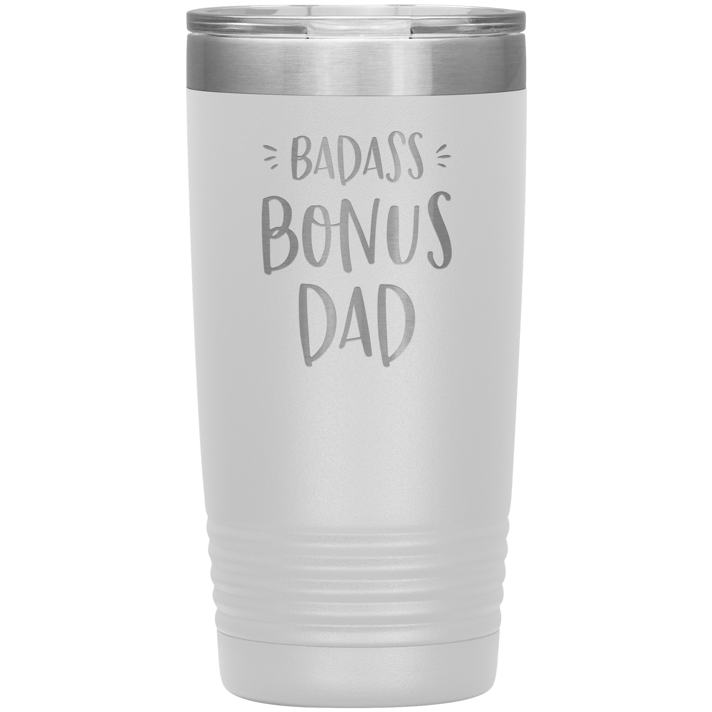 Badass Bonus Dad 20 oz Laser Etched Tumbler