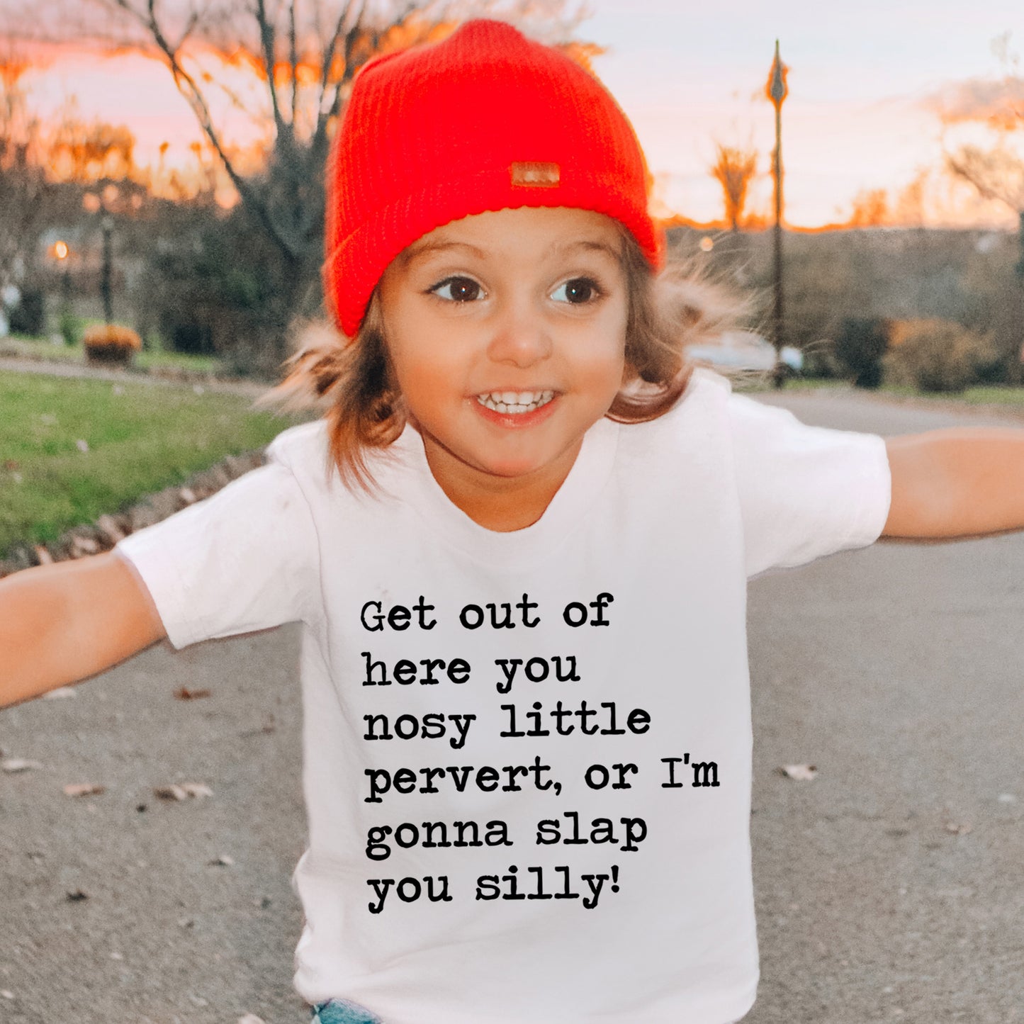 Get Out Of Here You Nosy Little Pervert - Short Sleeve Kids Shirt