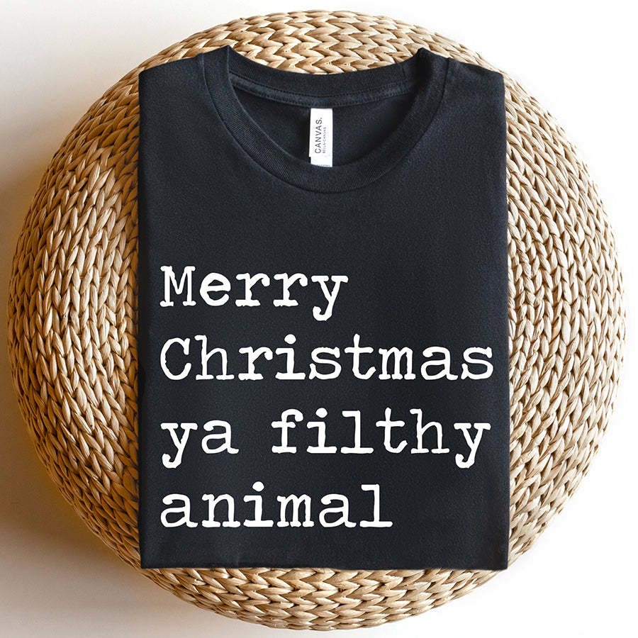 Merry Christmas Ya Filthy Animal Unisex Tee