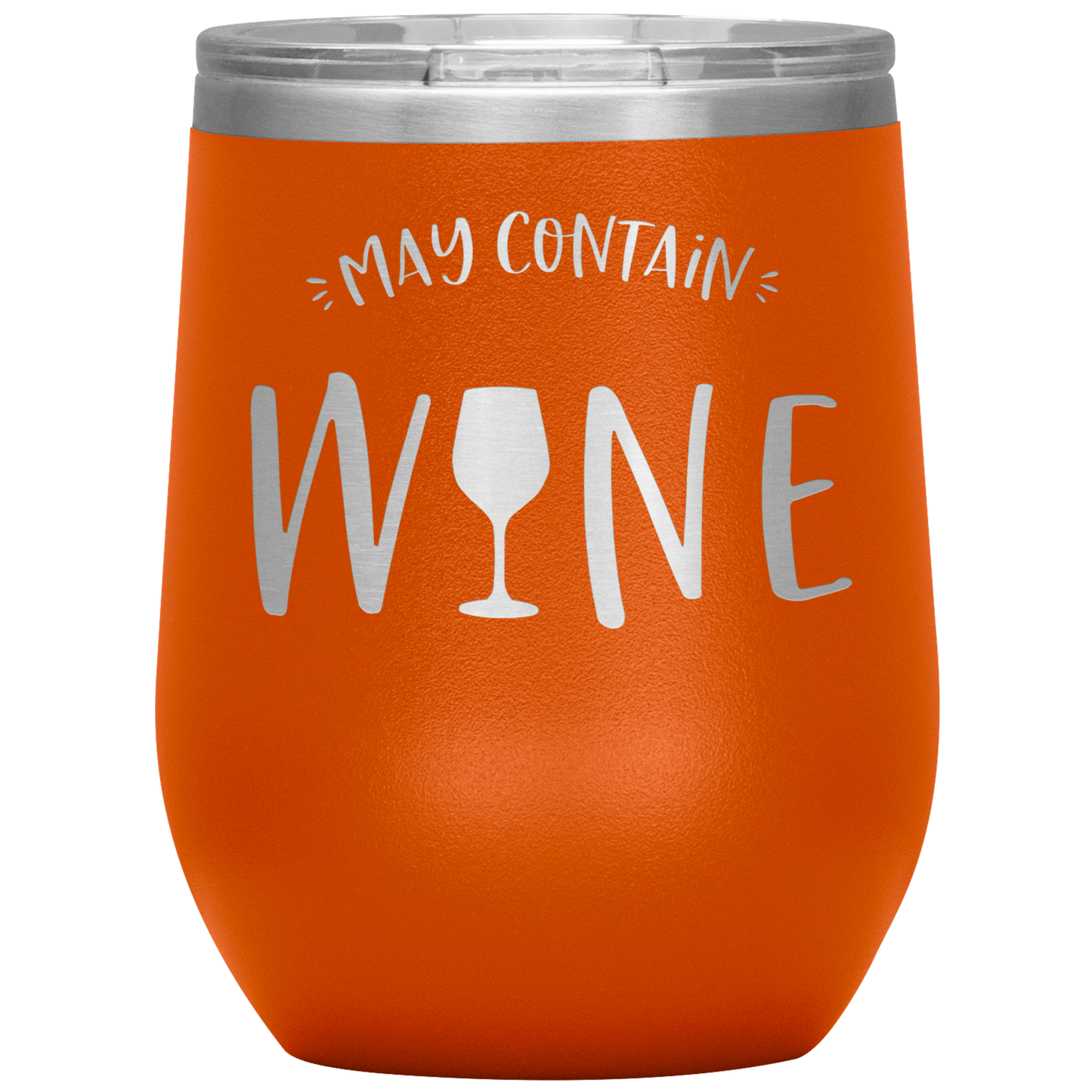 May Contain Wine Insulated Stemless Wine Cup