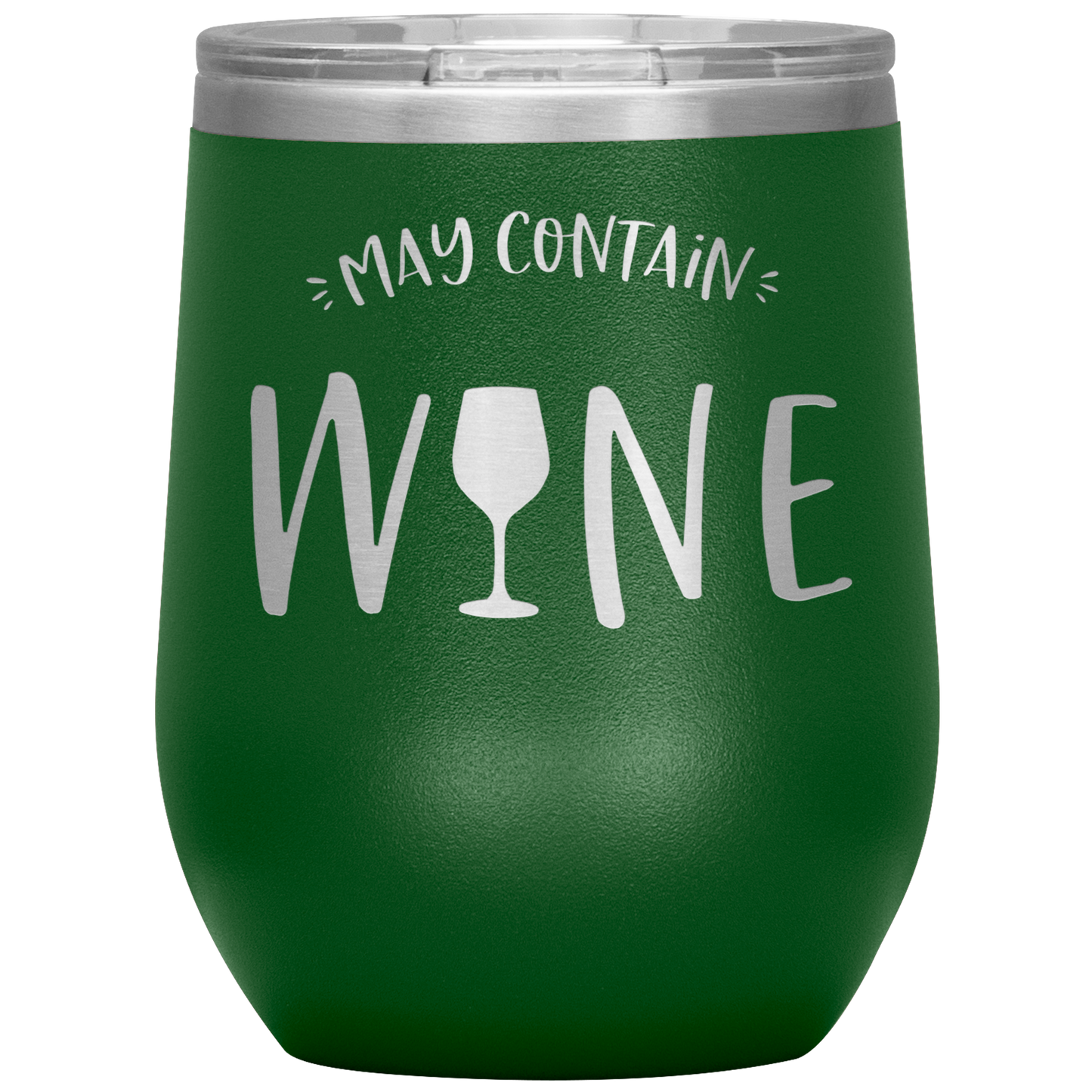 May Contain Wine Insulated Stemless Wine Cup