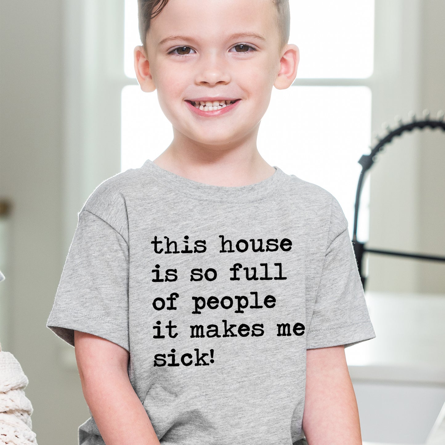 This House is So Full of People It Makes Me Sick - Short Sleeve Kids Shirt