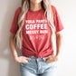 Yoga Pants Coffee Messy Bun T-Shirt