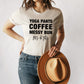 Yoga Pants Coffee Messy Bun T-Shirt